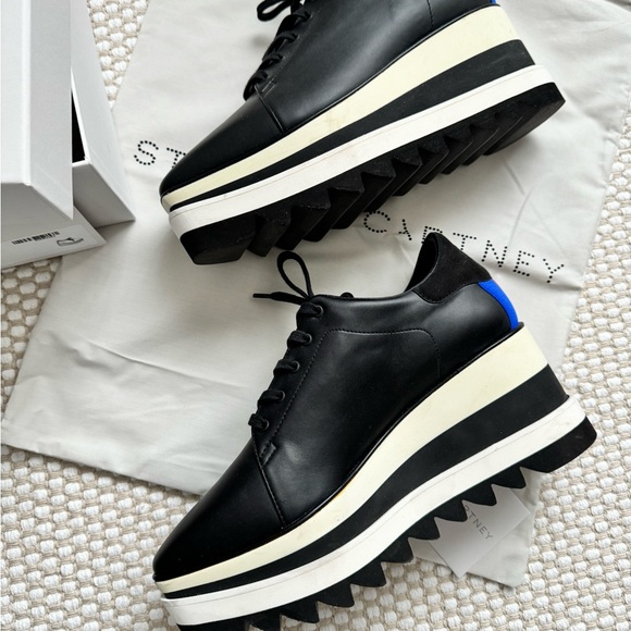 Stella McCartney Sneak-Elyse Platform Trainers Black - Picture 5 of 9